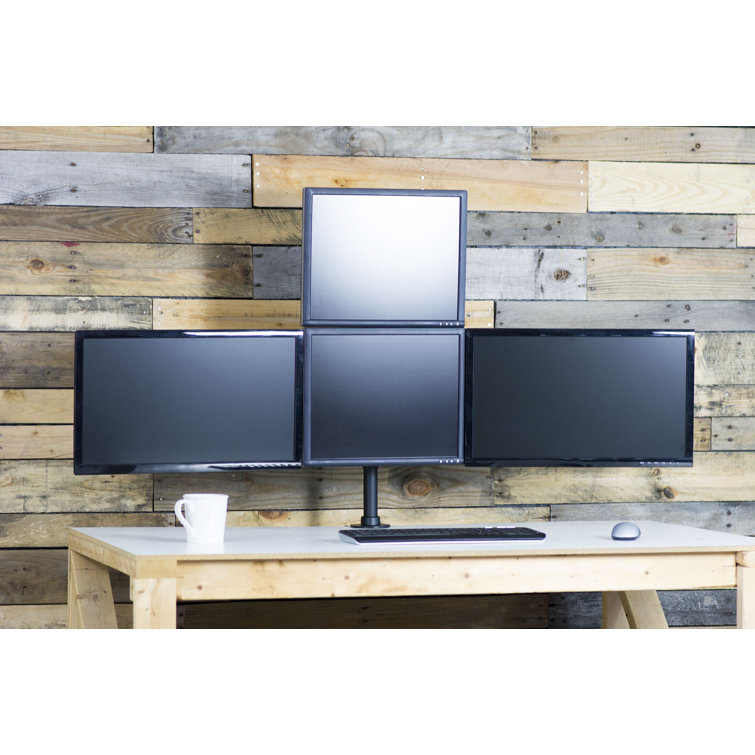 Vivo Black Multi Screen for 24 Screens with Shelving, Holds up to 22 Lb. lbs